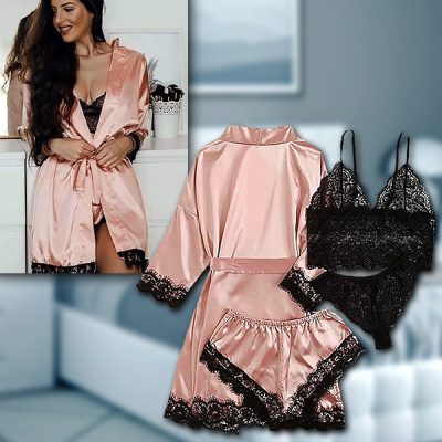 Conjunto de dormir com 4 peças | LUXESET