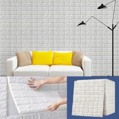 (5 unidades) Papel De Parede Com Padrão Em Tijolo 3D Autoadesivo | BRICKSBY