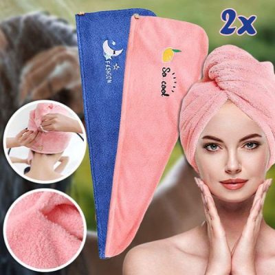 Toalha para cabelo de secagem rápida (Pacote com 2) | HAIRWRAP